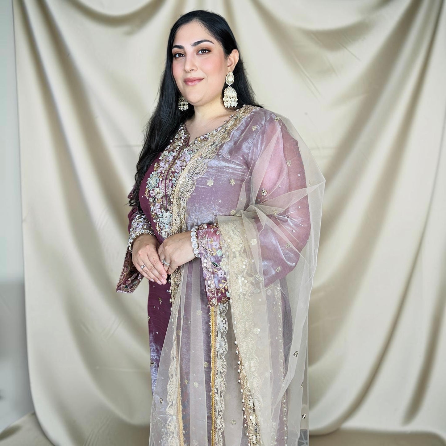 Phoolwari Pakistani Dress with Pant Palazzo – Variant 3