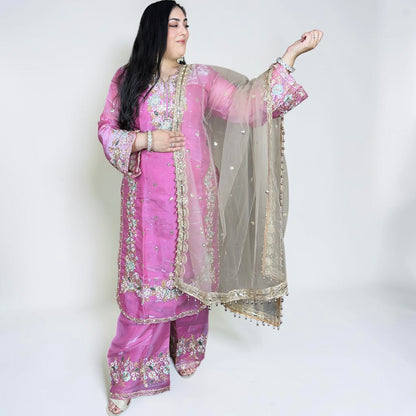 Phoolwari Pakistani Dress with Pant Palazzo – Variant 2