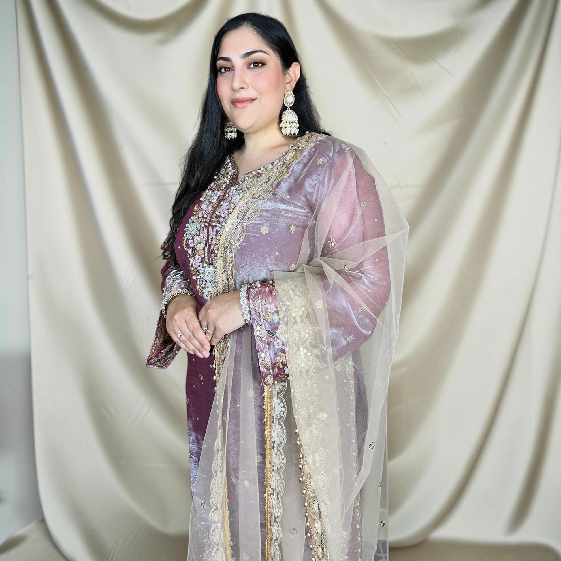 Phoolwari Pakistani Dress with Pant Palazzo – Variant 3