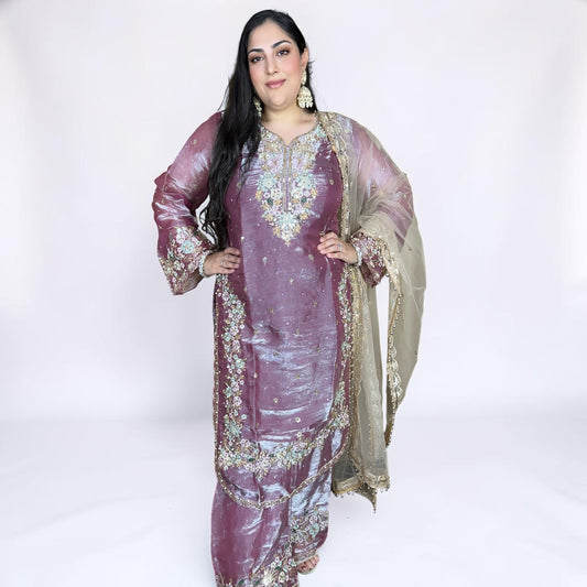 Phoolwari Pakistani Dress with Pant Palazzo – Variant 3