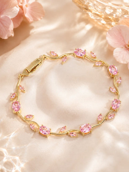 TRENDY PINK TULIP BRACELET🌷WITH FREE VELVET GIFT BOX
