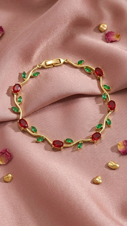 TRENDING TULIP BRACELET RED & GREEN🌷WITH FREE VELVET GIFT BOX😍
