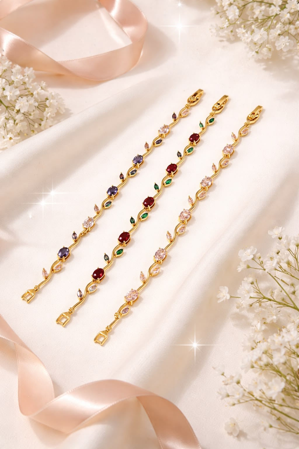 TRENDING TULIP BRACELET RED & GREEN🌷WITH FREE VELVET GIFT BOX😍