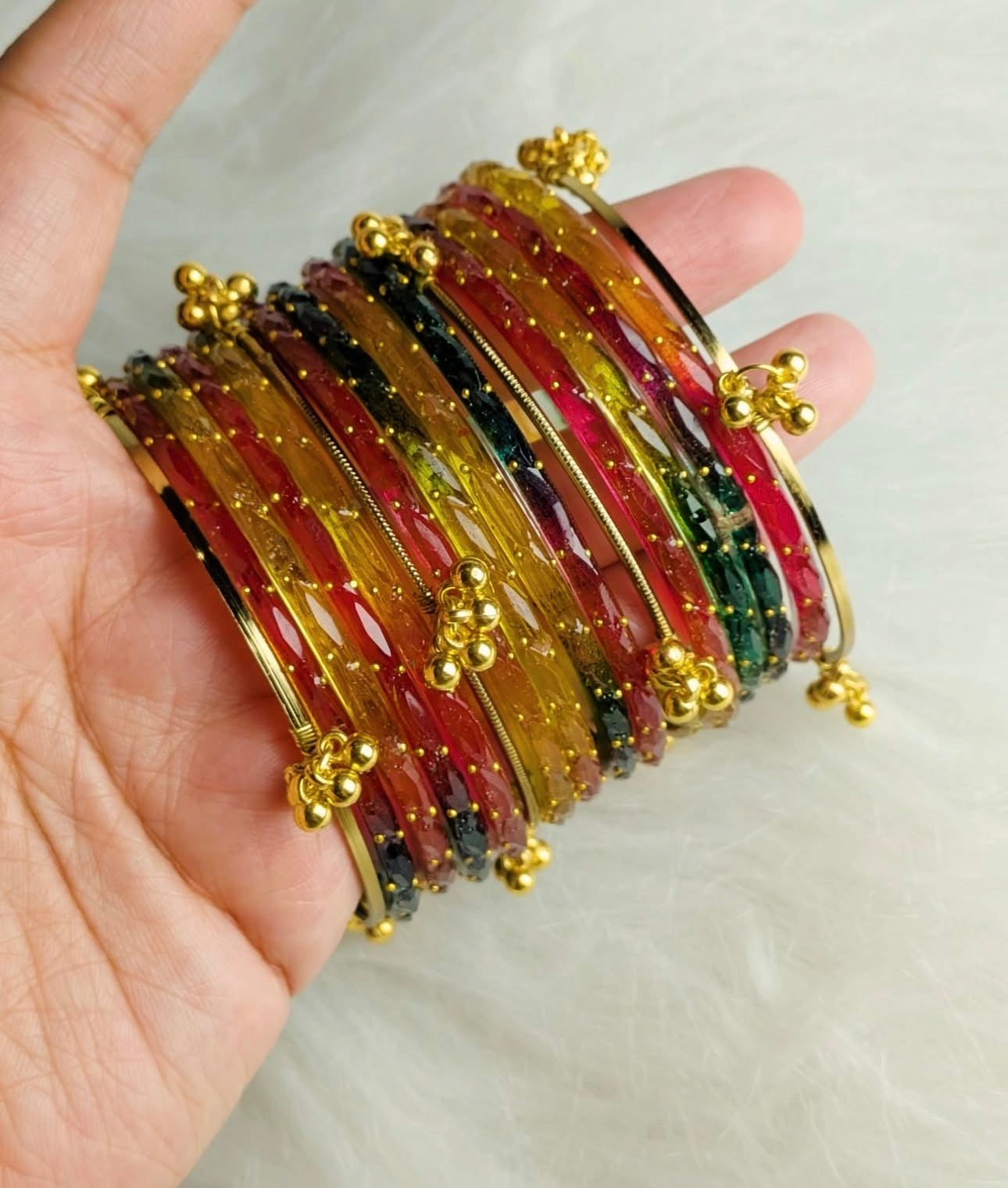 ✨TRADITIONAL DARK MULTICOLOR BANGLES