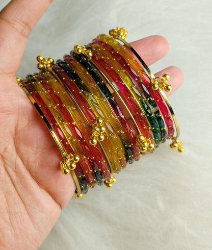✨TRADITIONAL DARK MULTICOLOR BANGLES