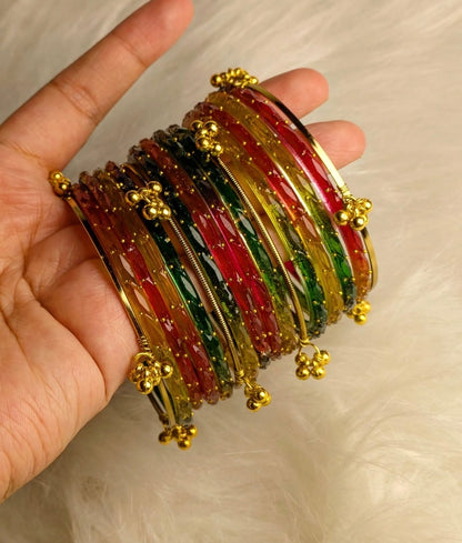 ✨TRADITIONAL DARK MULTICOLOR BANGLES