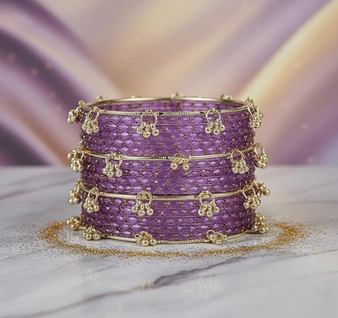 💜LAVENDER  KASHMIRI BANGLES