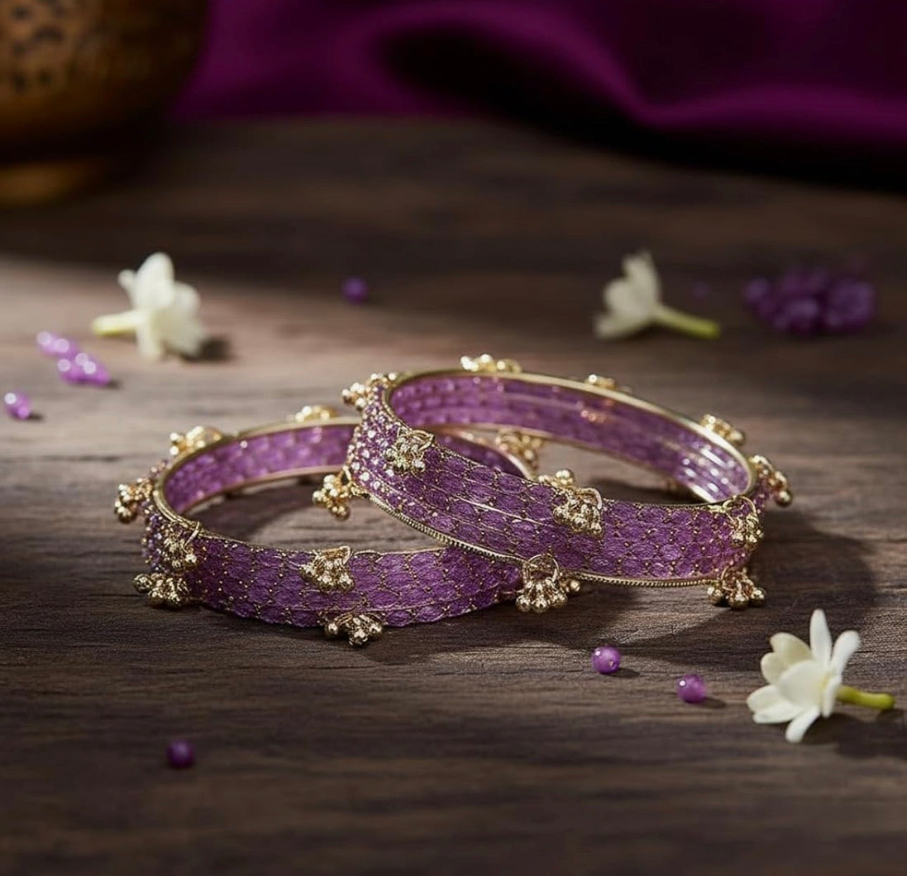 💜LAVENDER  KASHMIRI BANGLES