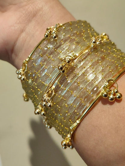 ✨GOLDEN IVORY KASHMIRI BANGLES