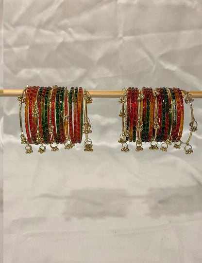 ✨TRADITIONAL DARK MULTICOLOR BANGLES