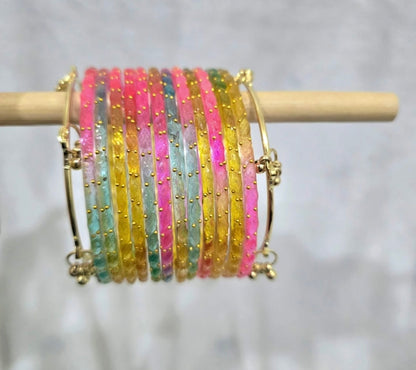 ✨TRADITIONAL LIGHT  MULTICOLOR BANGLES