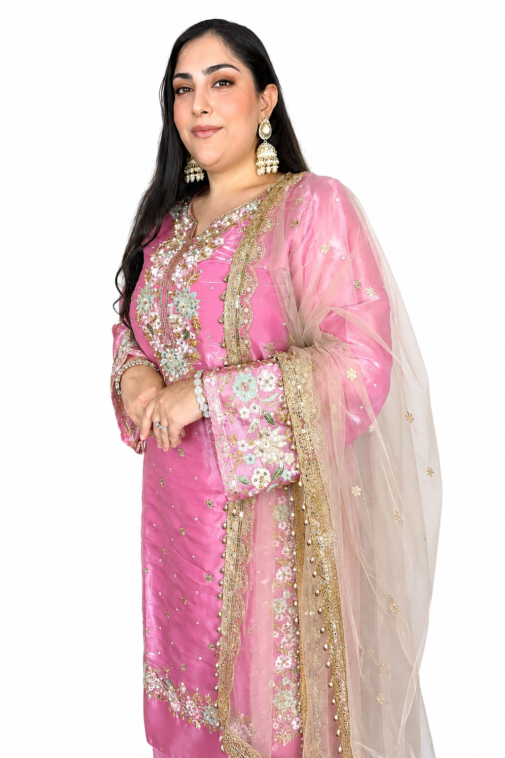 Phoolwari Pakistani Dress with Pent Palazzo