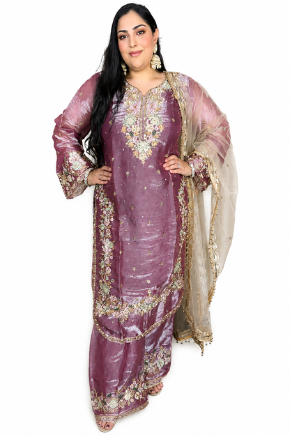 Phoolwari Pakistani Dress with Pent Palazzo